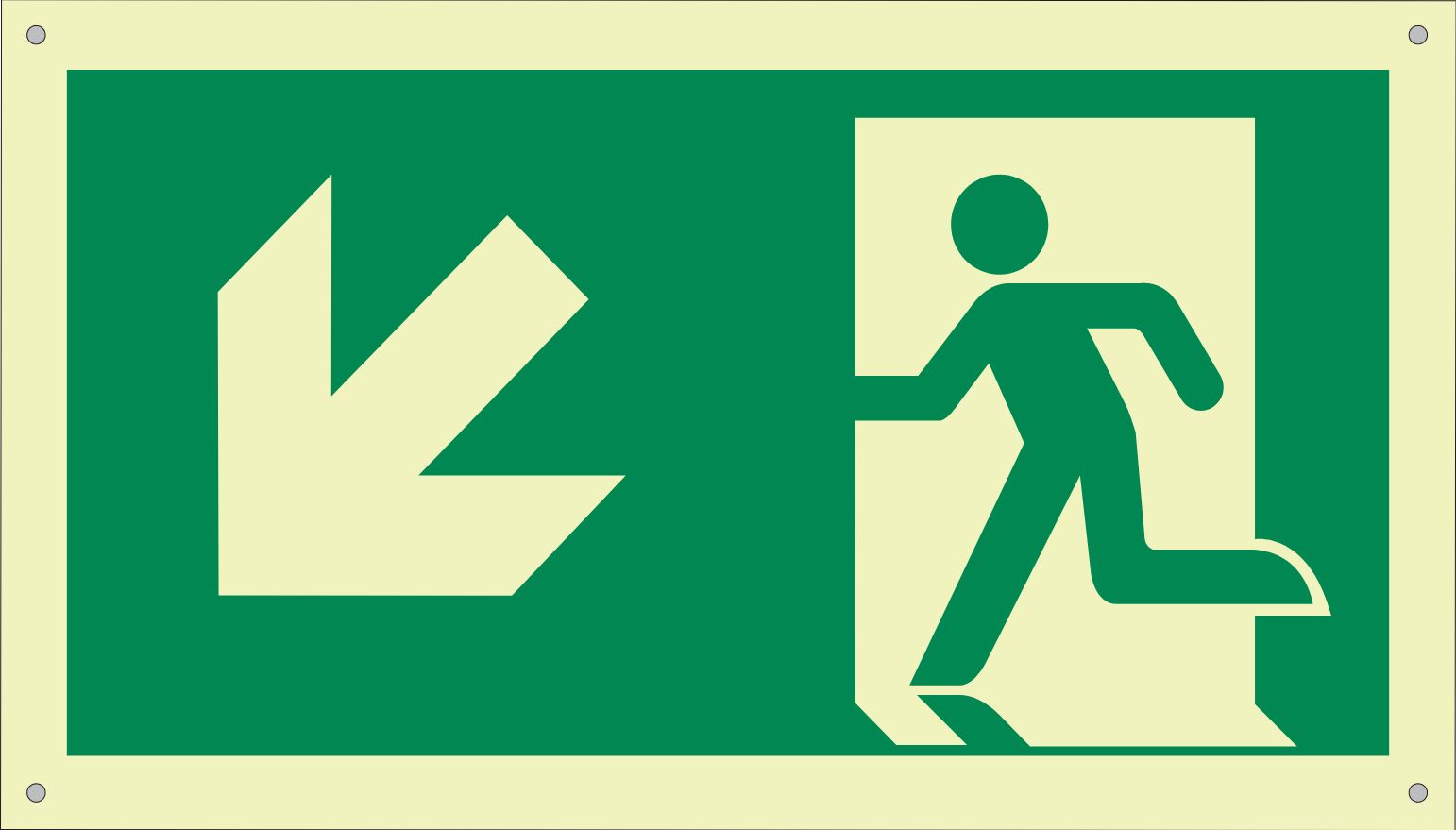 UL 924 Pictogram — Down Left Arrow