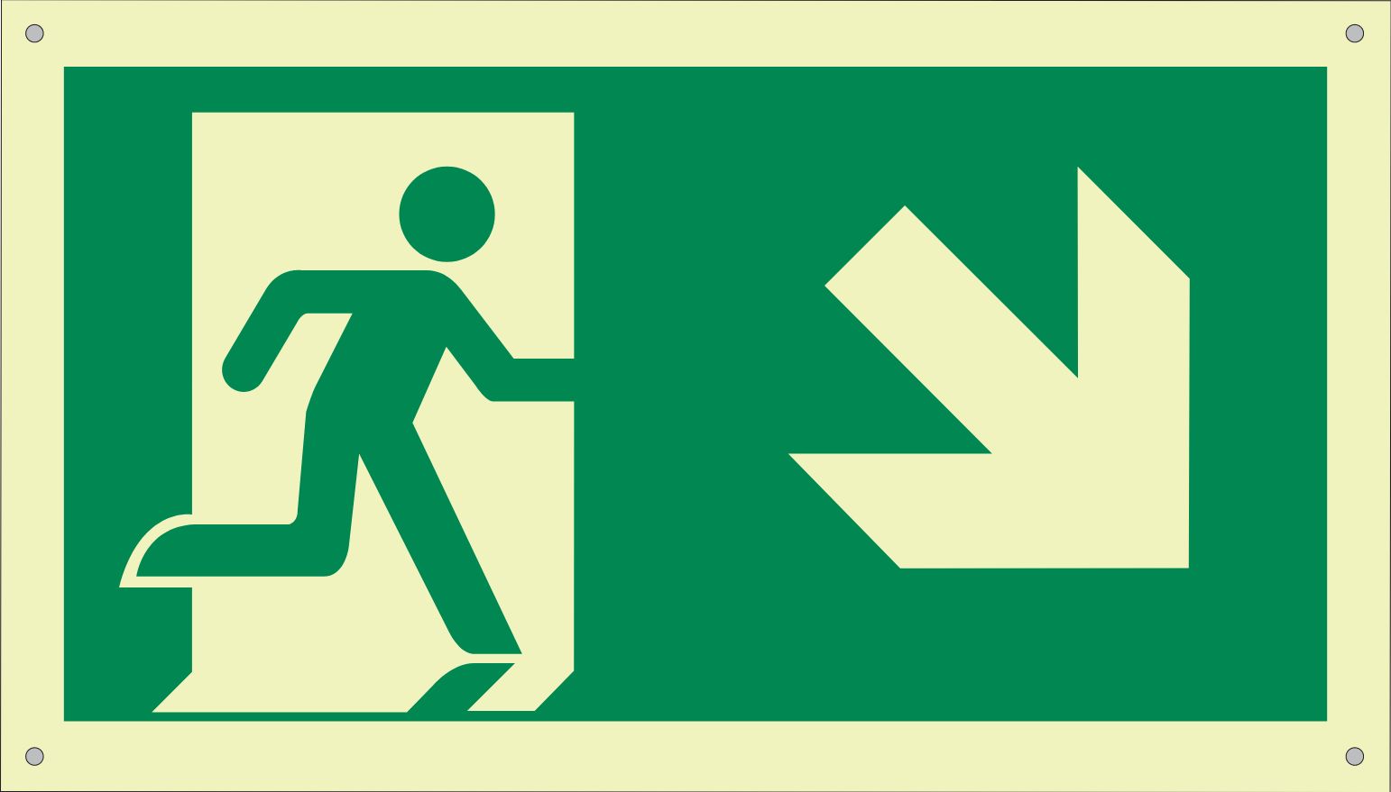 UL 924 Pictogram — Down Right Arrow