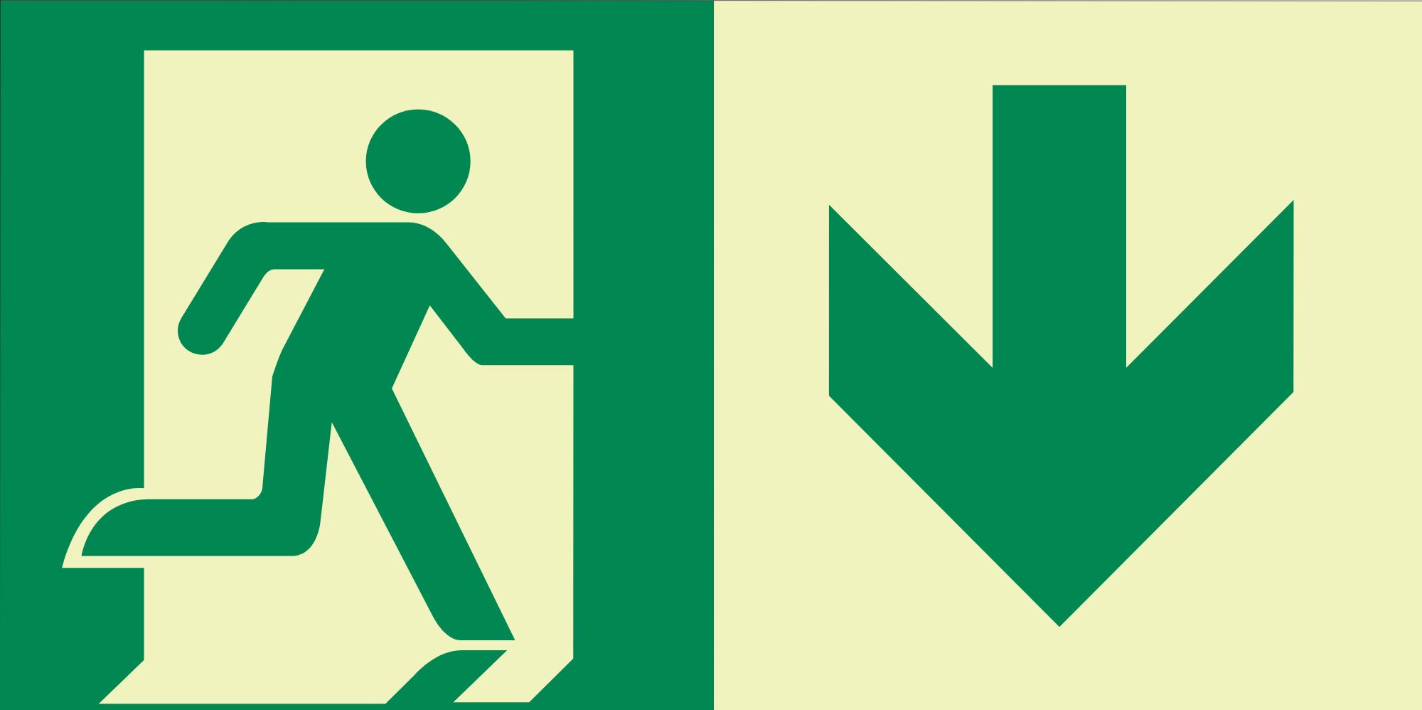 UL 1994 Pictogram — Down Arrow