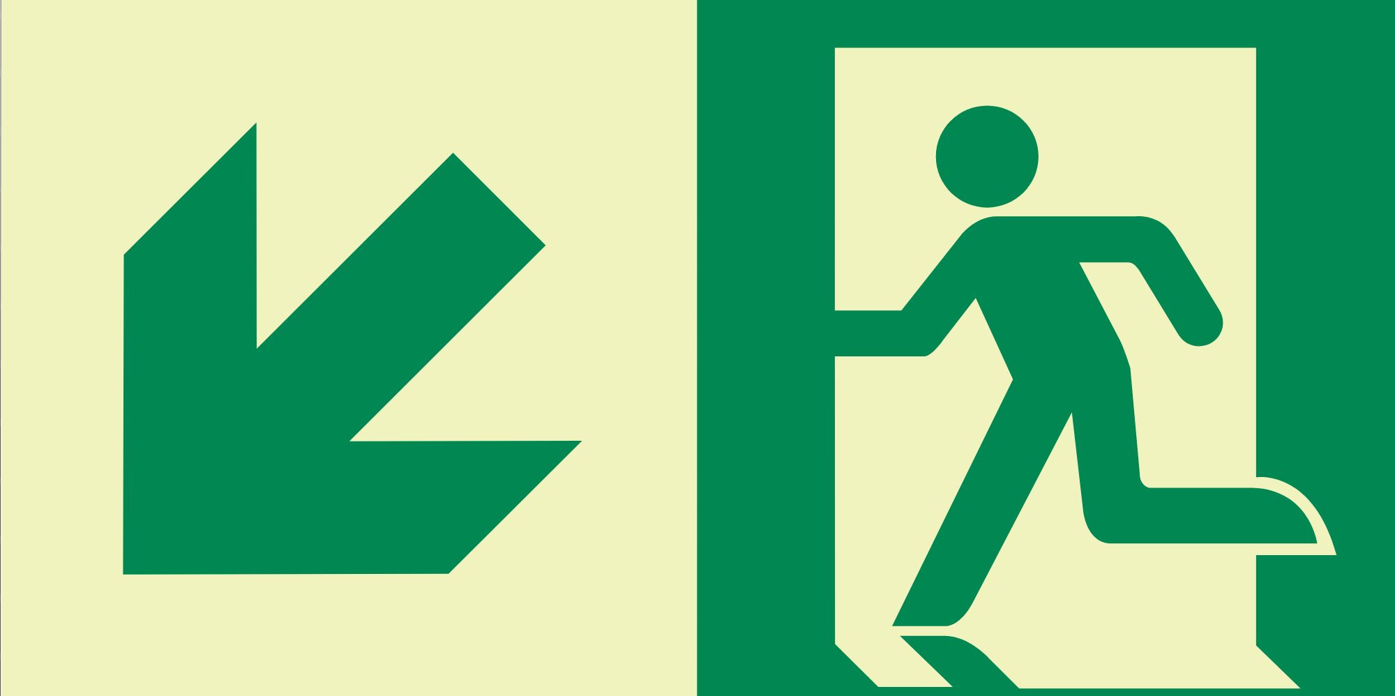 UL 1994 Pictogram — Down Left Arrow