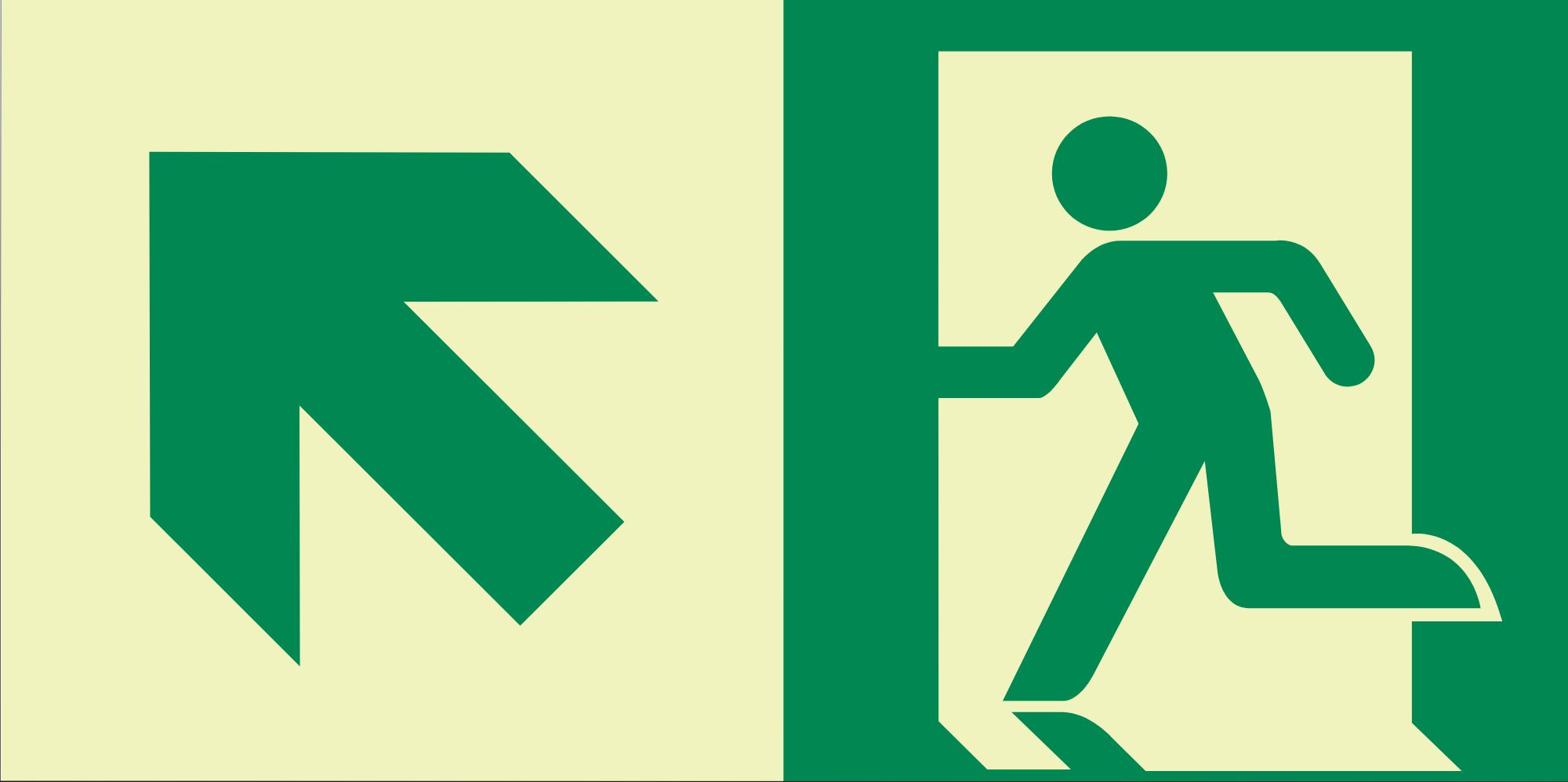 UL 1994 Pictogram — Up Left Arrow